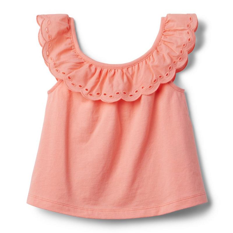 Scalloped Eyelet Jersey Top - Janie And Jack